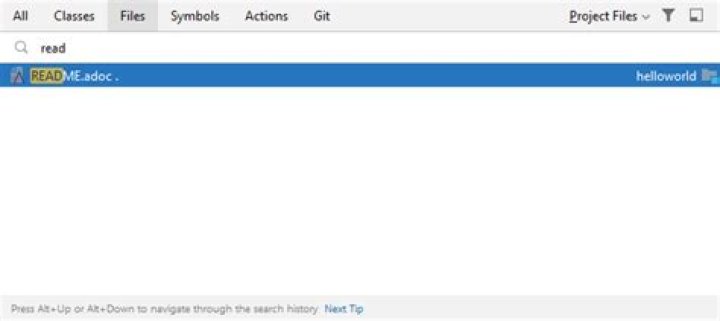 intellij find file