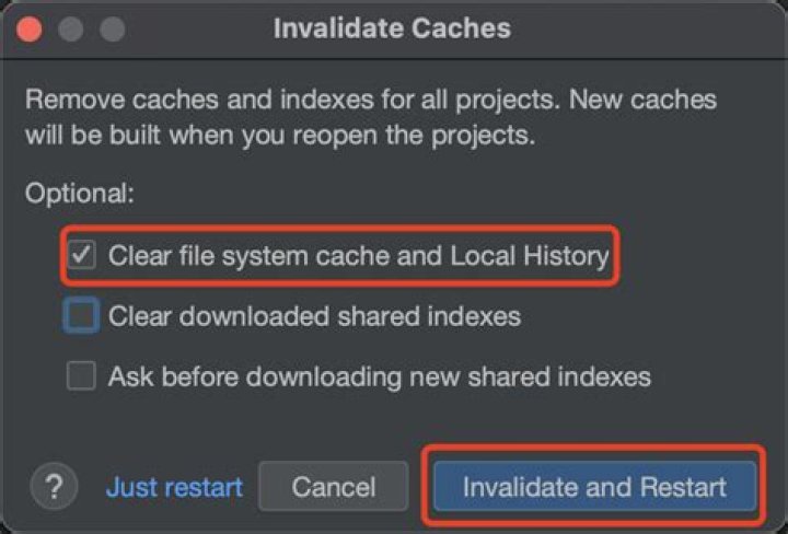 intellij invalidate caches