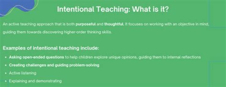 intentional teaching examples