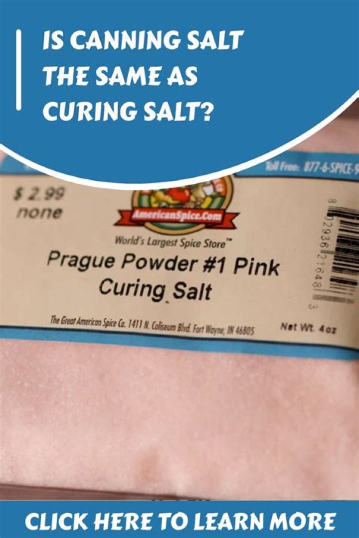 is canning salt the same as curing salt