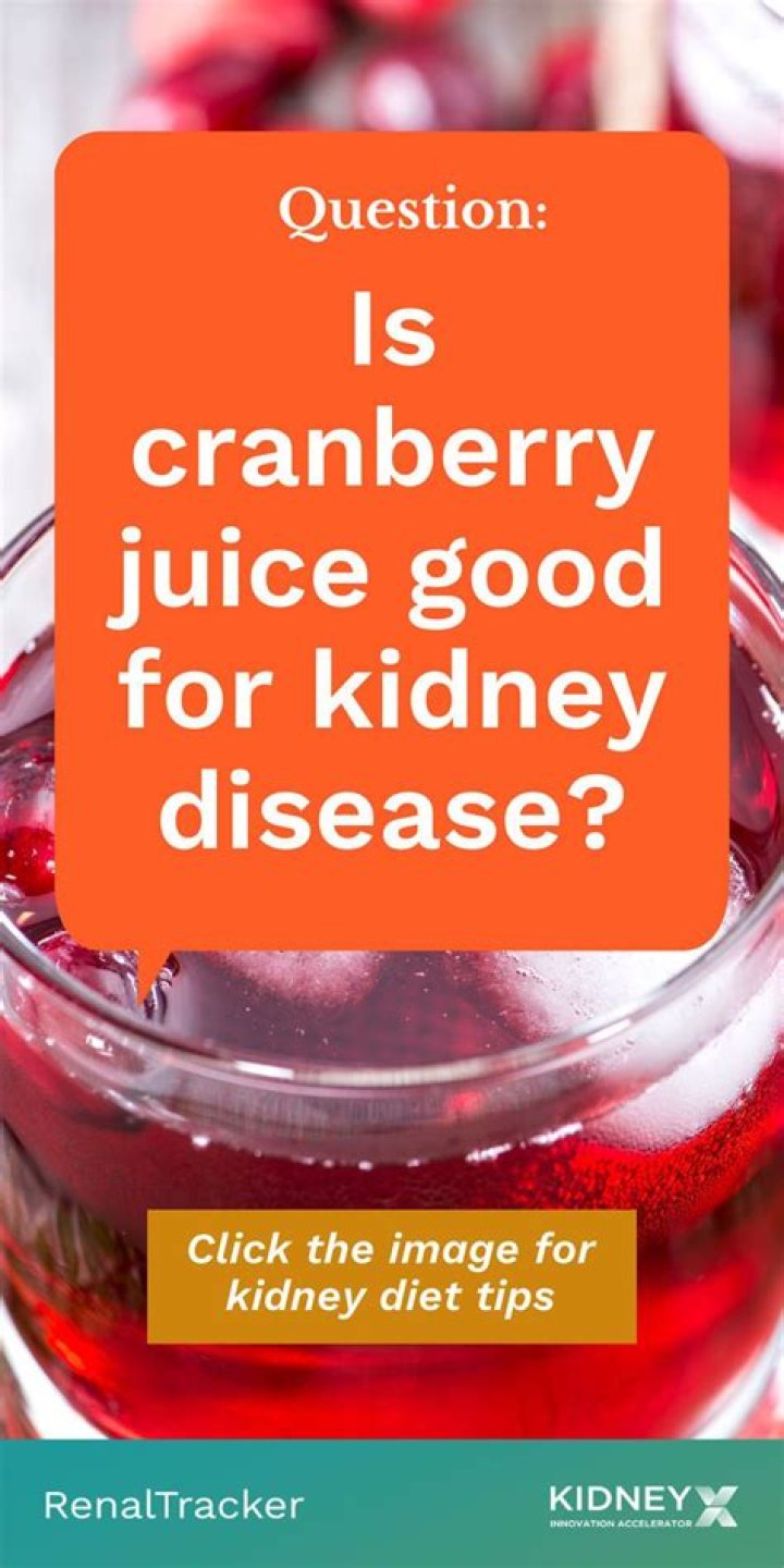 is cranberry juice good for kidney disease