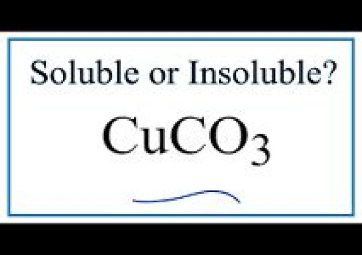 is cuco3 soluble in water