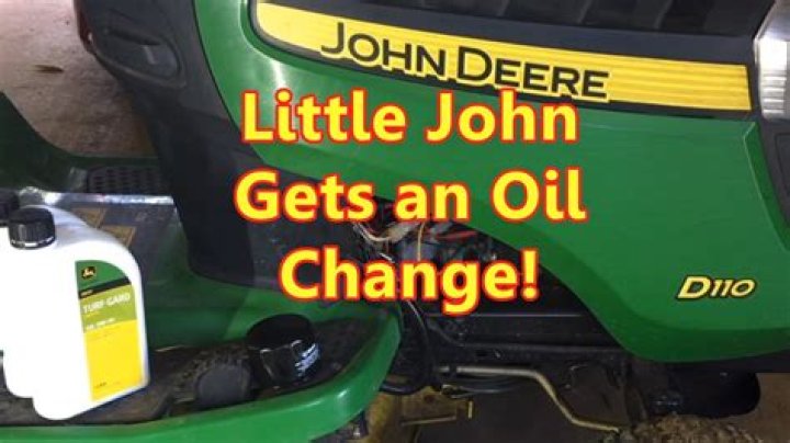 john deere d110 oil capacity