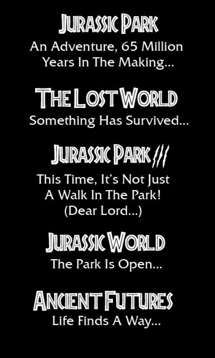jurassic park tagline
