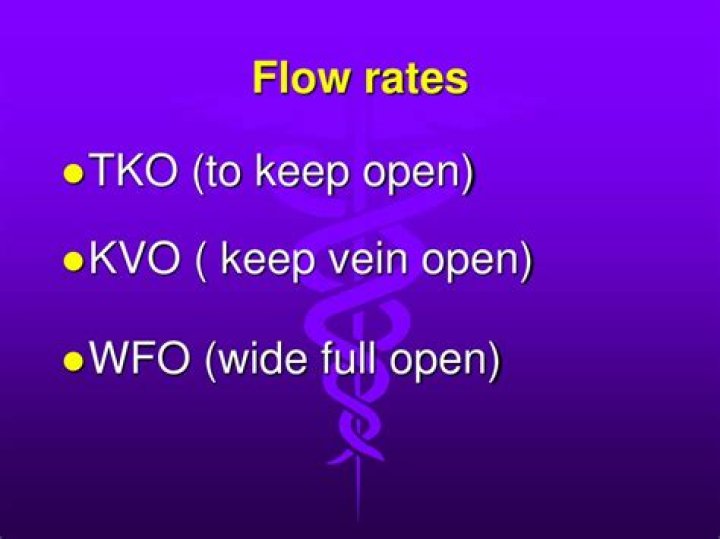 keep vein open rate