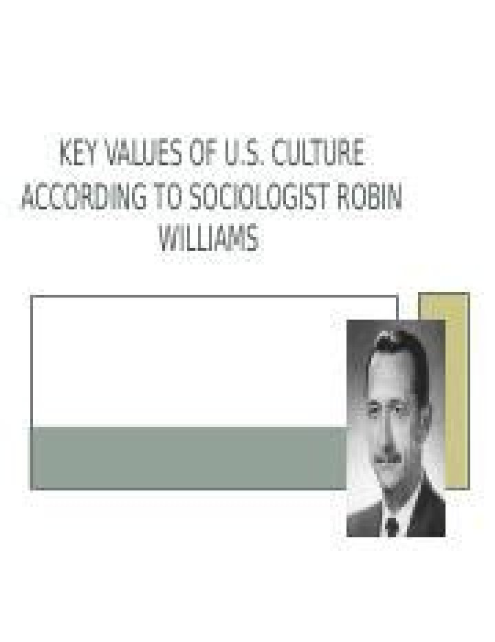 key values of u.s. culture ________