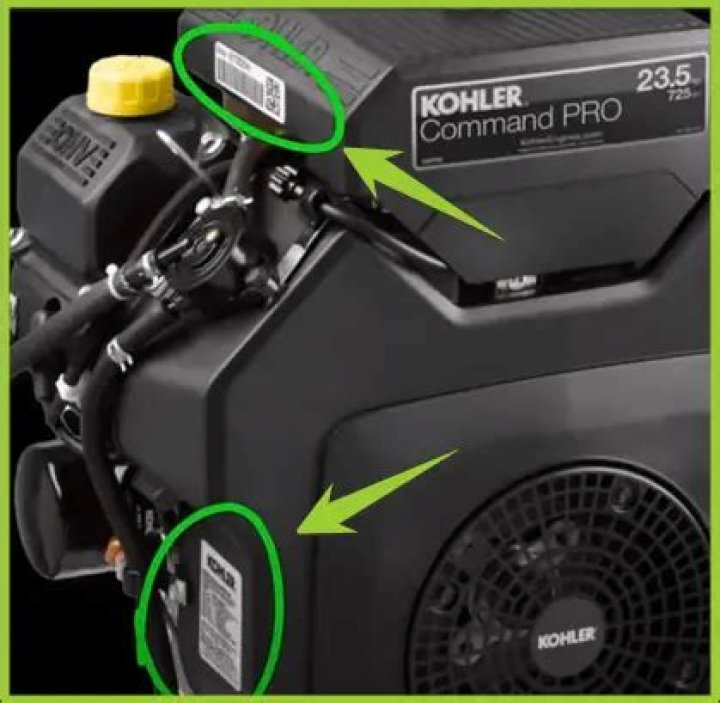 kohler engine identification missing