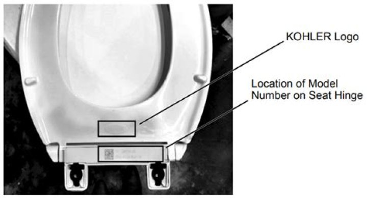 kohler toilet model number
