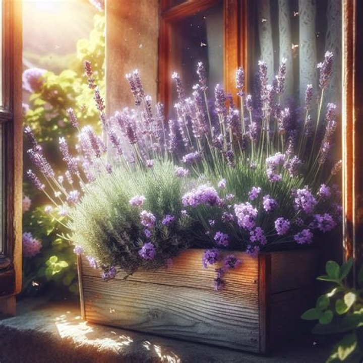 lavender window box