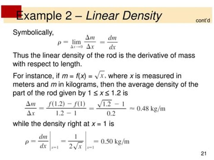 linear density formula