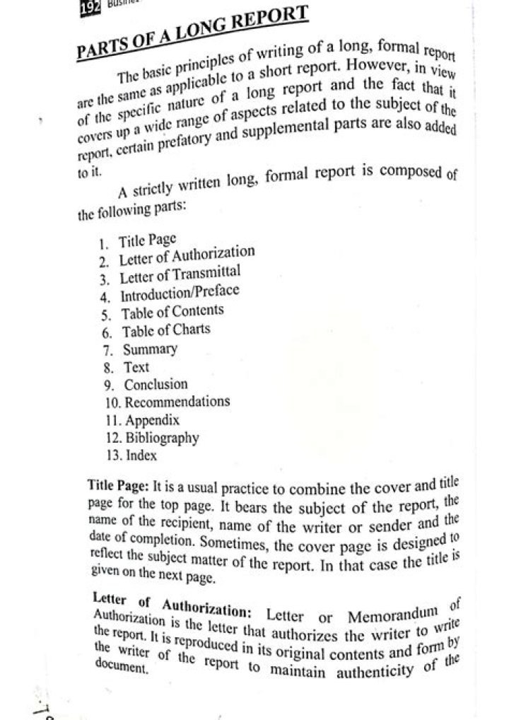long report