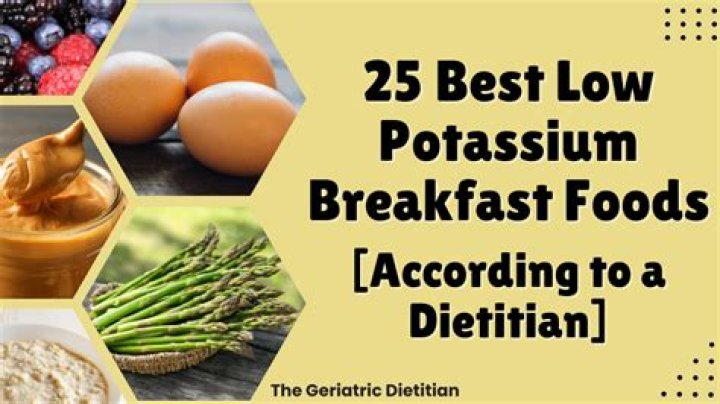 low potassium breakfast foods