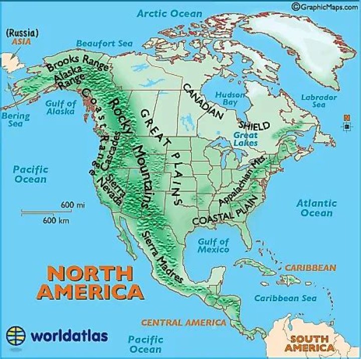 major landforms in north america
