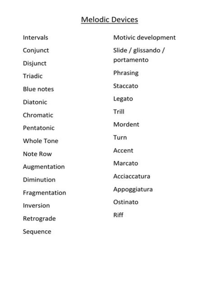 melodic devices