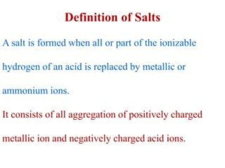 metallic salts