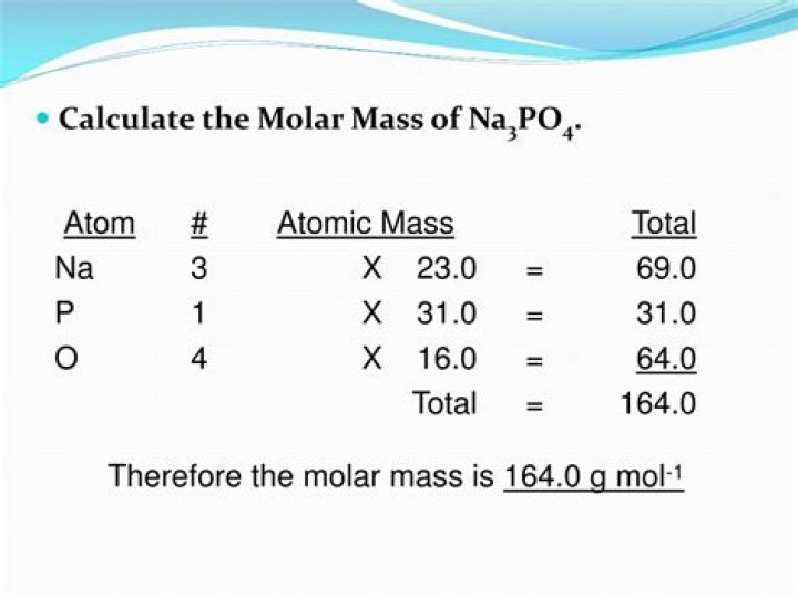 molar mass of na3po4