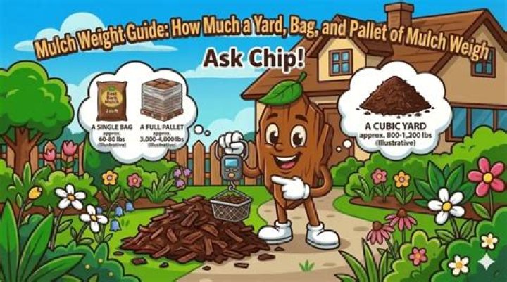 mulch weight per yard