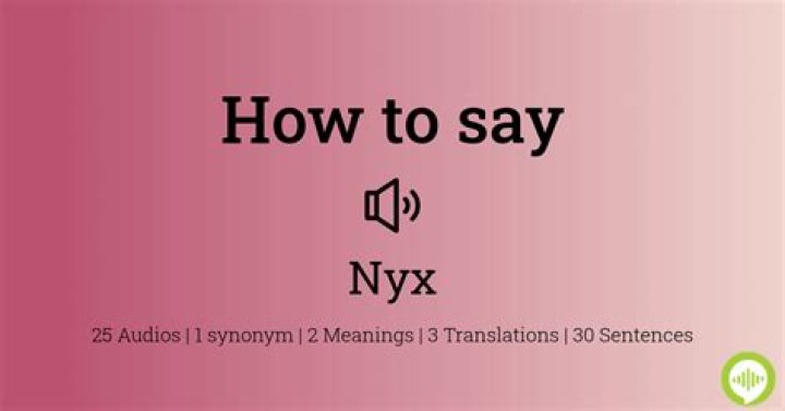 nyx pronunciation