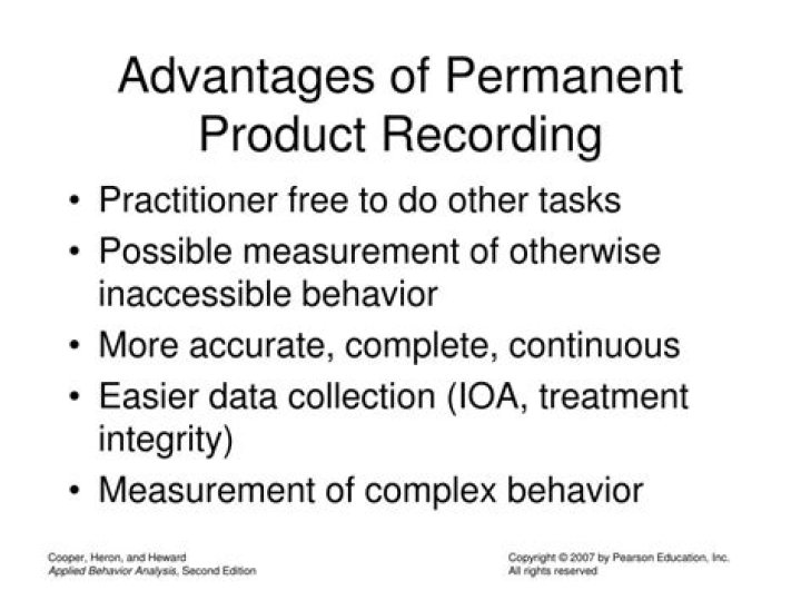 permanent product recording