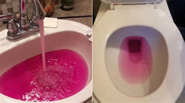 pink toilet water