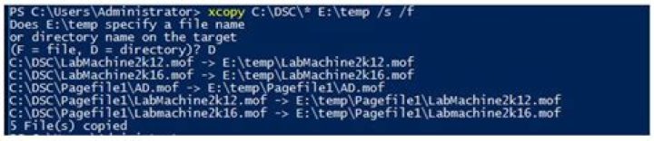 powershell xcopy