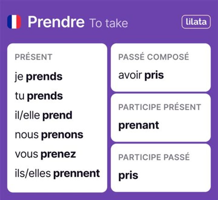 prendre passe compose