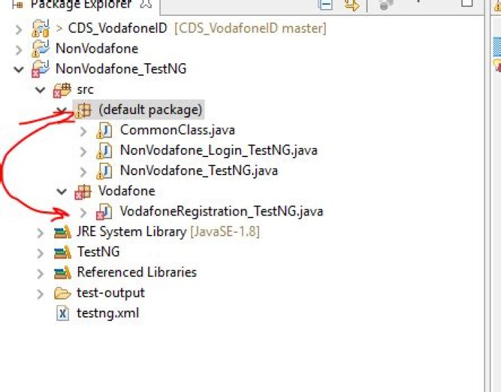 rename default package eclipse