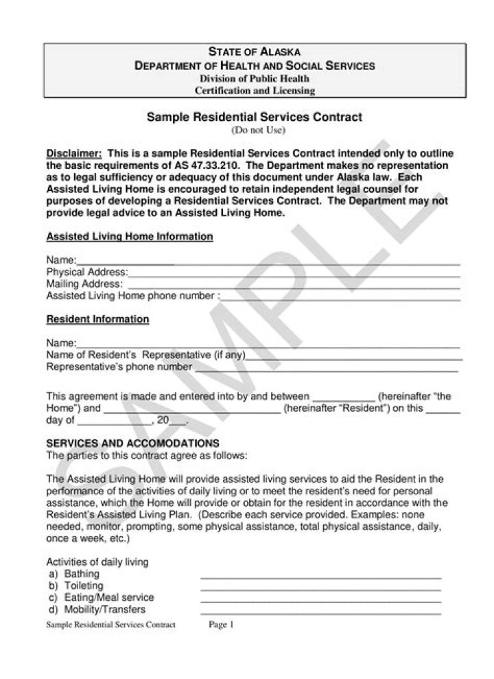 residential service contract