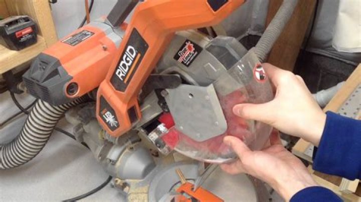 ridgid miter saw blade change