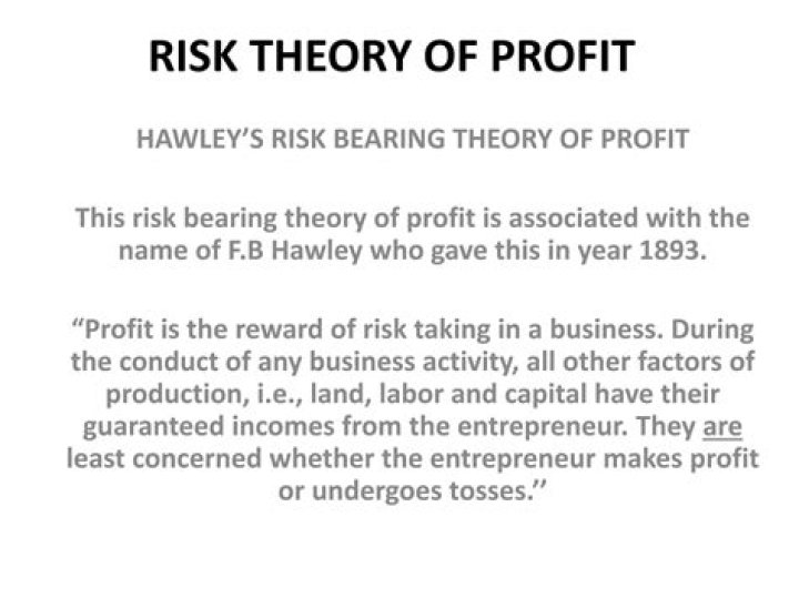 risk bearing theory of profit is formulated by
