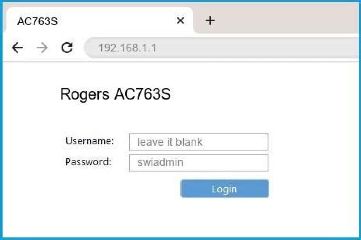 rogers default router login