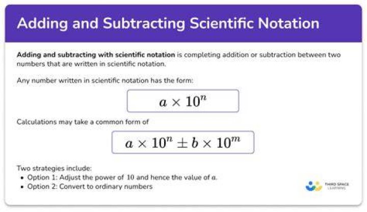 rules for adding and subtracting scientific notation