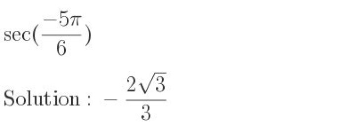 sec 5pi/6