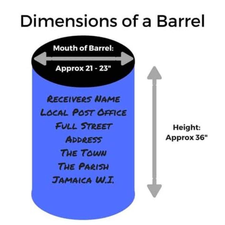 shipping barrel sizes