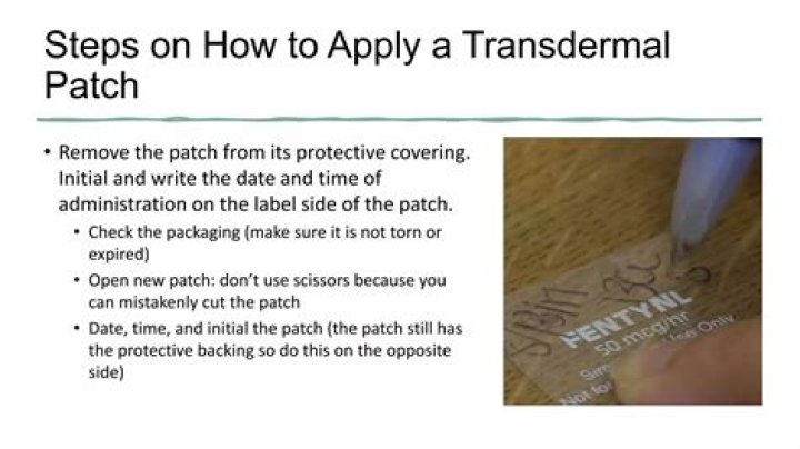 should you remove a transdermal patch before applying aed