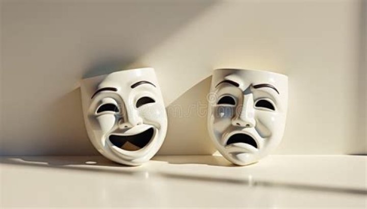 smiling and frowning mask