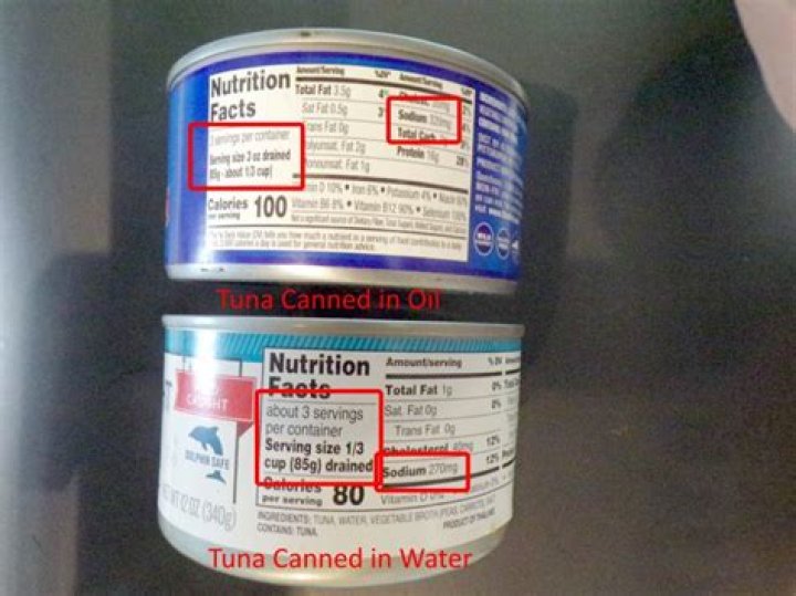 sodium in canned tuna