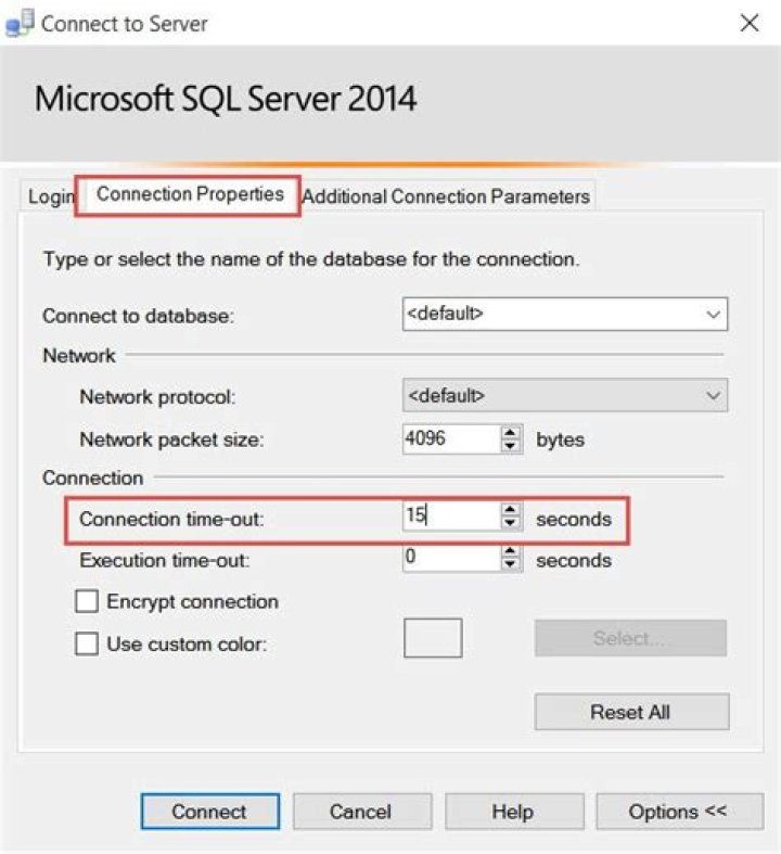 sql connection string timeout