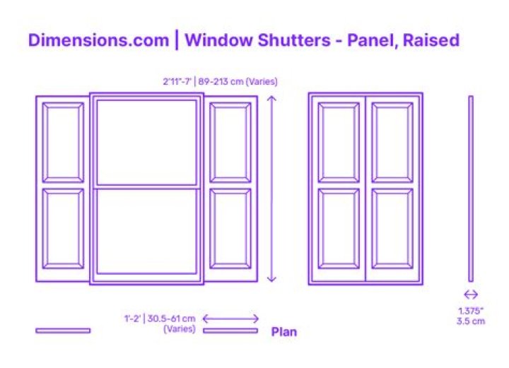 standard shutter width