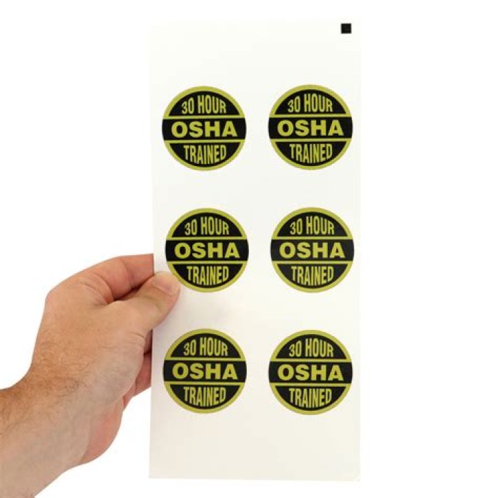 stickers on hard hats osha