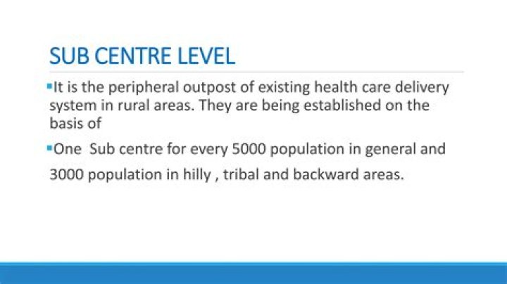 sub centre definition