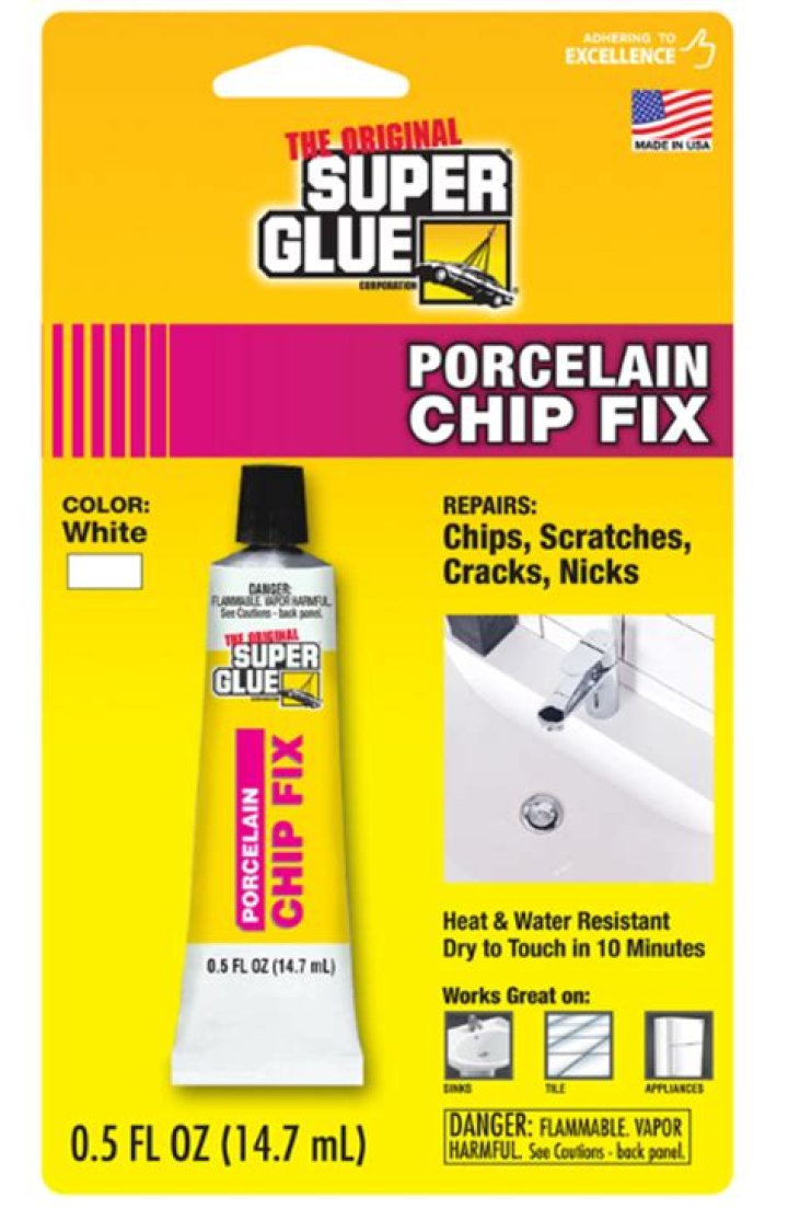 super glue porcelain chip fix