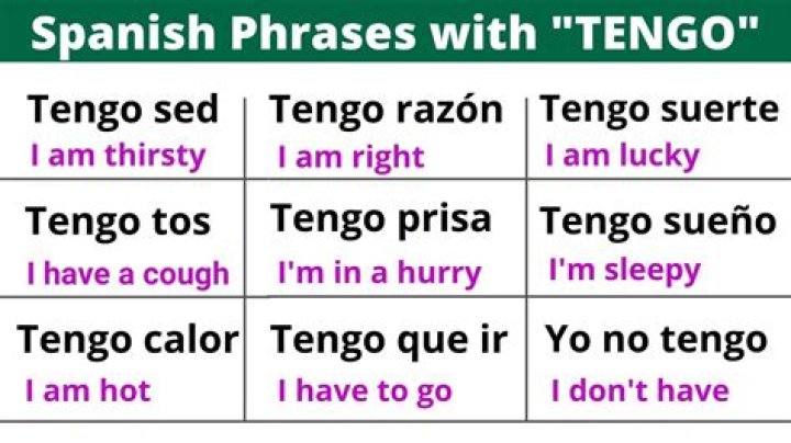 tengo in spanish means