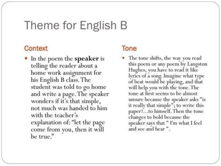 theme for english b tone