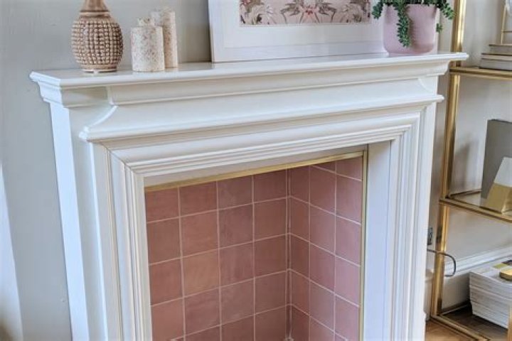 tile inside fireplace
