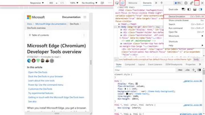 toggle device toolbar
