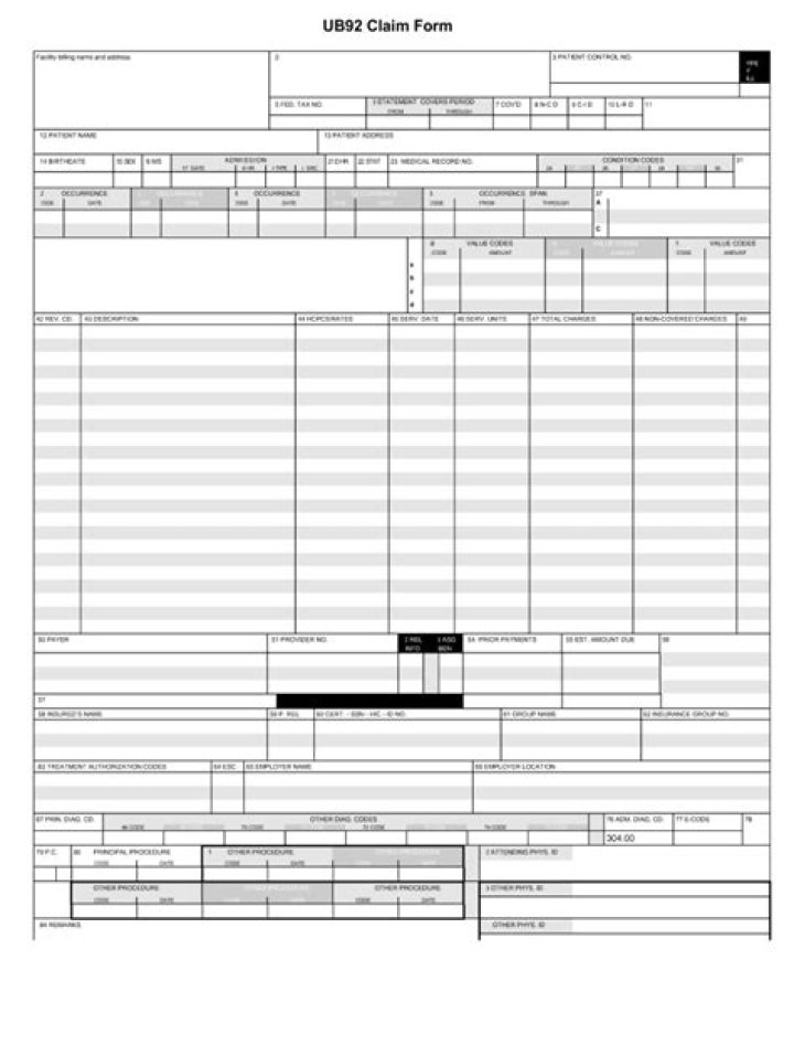 ub92 form