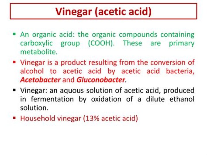 vinegar percent acetic acid