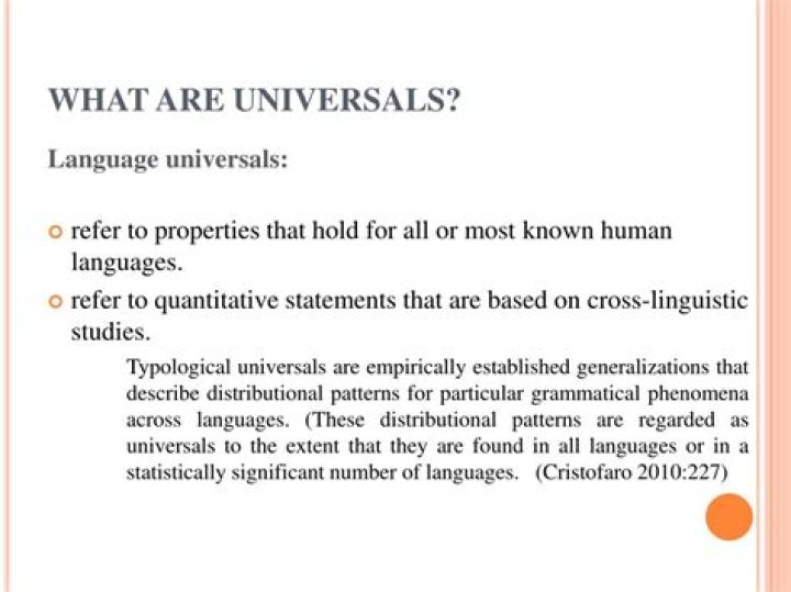 what are universals