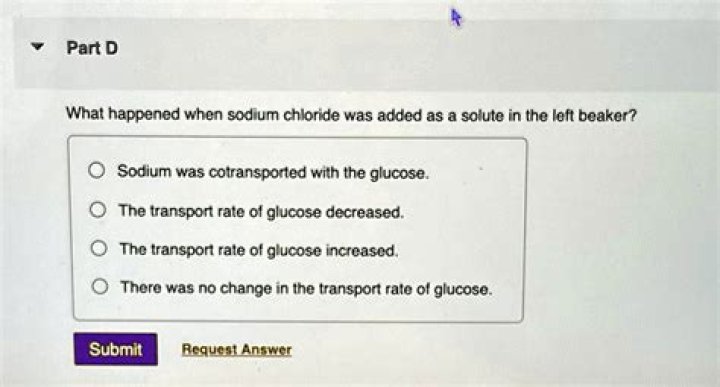 what happened when sodium chloride was added as a solute in the left beaker?